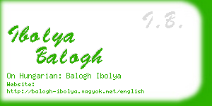 ibolya balogh business card